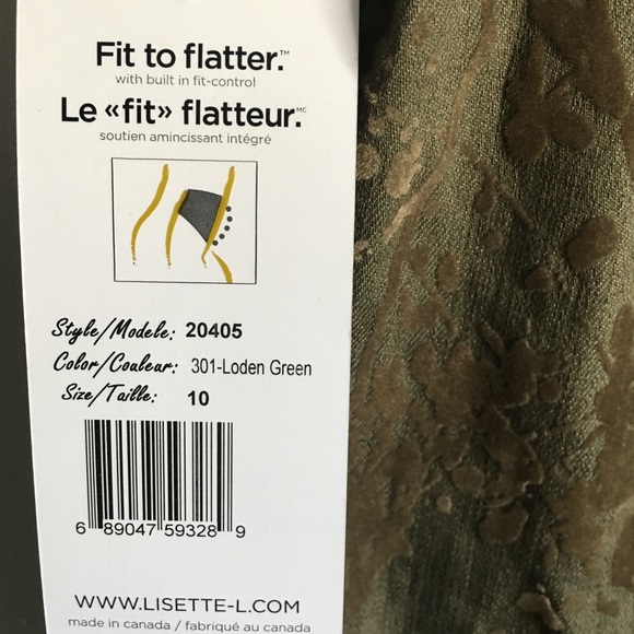 Lisette l denim pant with flocking print size 10 - Picture 4 of 5